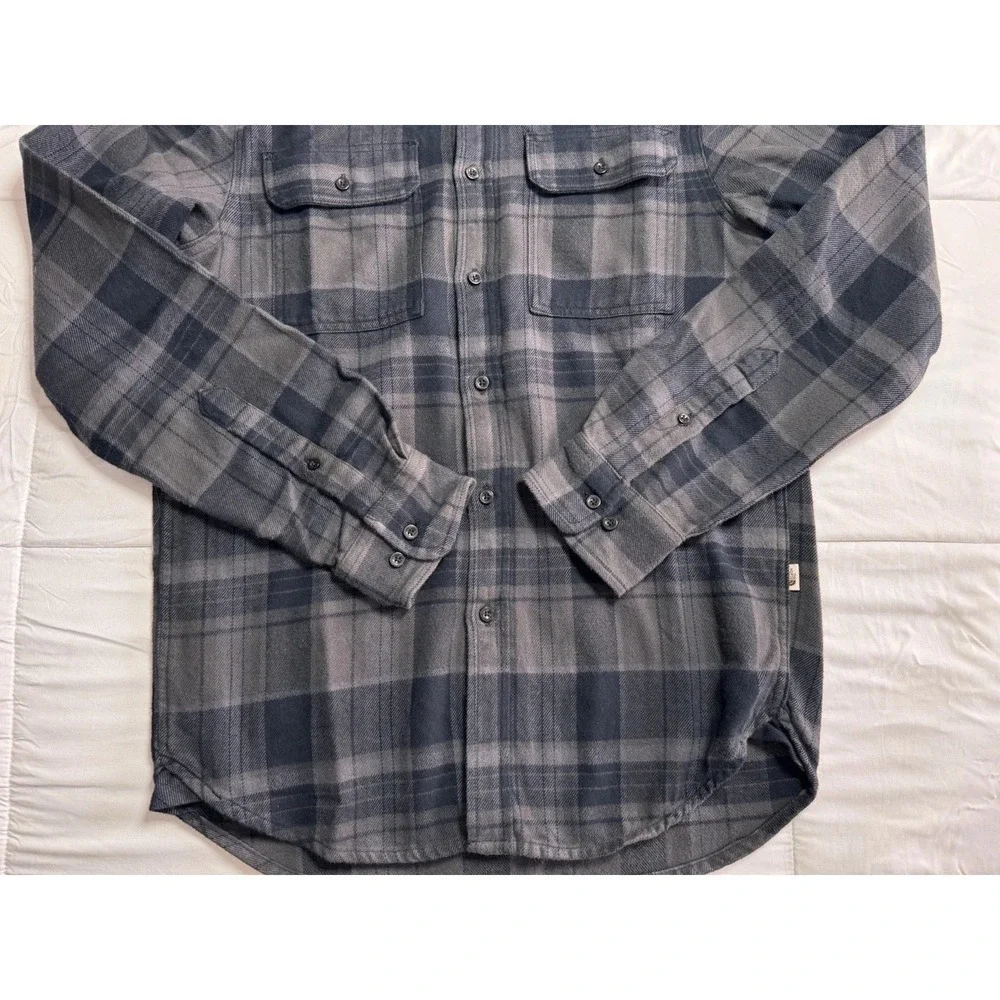 New The North Face Arroyo Small Lightweight Flannel Shirt Blue Plaid Organic NWT